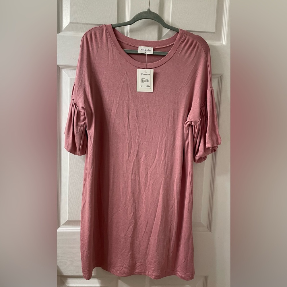 M NWT Emelia Pink Puff Sleeve Dress